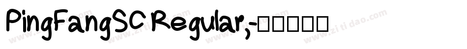 PingFangSC Regular,字体转换